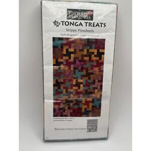 Tonga Treat BOYSENBERRY - STRIPPY PINWHEELS 100% Cotton Timeless Treasures